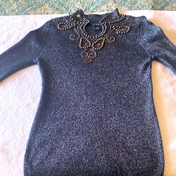 Lauren Michelle Medium Long Sleeve Metallic Beaded - Picture 3 of 8
